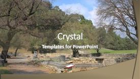  Presentation with plastic waste dumping site - PPT layouts having history delphi - olympia archeological site peloponnese greece background and a  colored foreground