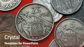  Presentation with spain - Colorful slide deck enhanced with history ditadura - coins of spain under franco backdrop and a tawny brown colored foreground
