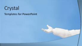  Presentation with space final frontier - Presentation theme having history ditadura - hand of sculpture space background and a  colored foreground