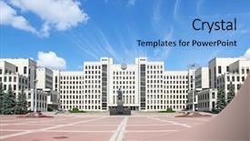  Presentation with independence - Cool new presentation theme with history ditadura - parliament building on the independence backdrop and a light blue colored foreground