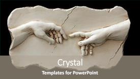  Presentation with black hands - Colorful theme enhanced with history ditadura - sculpture of two hands isolated backdrop and a gray colored foreground