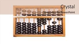  Presentation with prosperity - Presentation theme consisting of history economic - abacus mean symbols of wealth background and a coral colored foreground