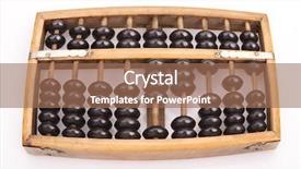  Presentation with prosperity - PPT theme consisting of history economic - abacus mean symbols of wealth background and a coral colored foreground