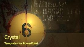  Presentation with fire safety - PPT theme with history economic - abandoned military base near kiev background and a tawny brown colored foreground