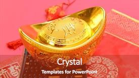  Presentation with mean - Amazing slide set having history economic - chinese gold ingot and abacus backdrop and a crimson colored foreground