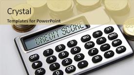  Presentation with credit score - Beautiful PPT theme featuring history economic - few stacks of coins backdrop and a yellow colored foreground