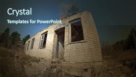  Presentation with decay - Slide deck enhanced with history economic - urban decay kiev ukraine background and a  colored foreground