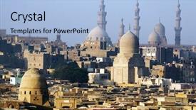  Presentation with history egypt - Slides featuring history egypt - view of cairo background and a light blue colored foreground