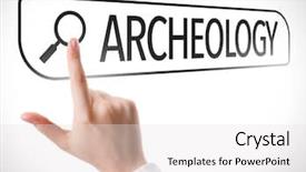  Presentation with archeology - Theme having history evolution human - archeology written in search bar background and a white colored foreground