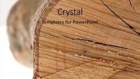  Presentation with extreme - Slides consisting of history furniture - log texture extreme closeup photo background and a coral colored foreground