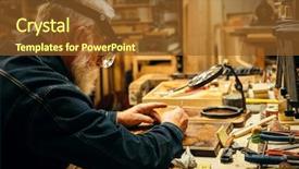  Presentation with wood carving - Colorful theme enhanced with history furniture - senior wood carving professional backdrop and a tawny brown colored foreground