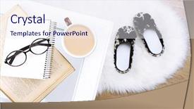  Presentation with still life crucifixion table - Beautiful slides featuring history furniture - still life details cup backdrop and a sky blue colored foreground