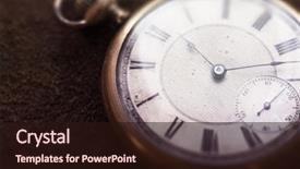  Presentation with key clock - Amazing theme having history future - old pocket watch on grungy backdrop and a wine colored foreground