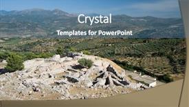  Presentation with archaeological - PPT layouts featuring history grecia - ruins of archaeological excavations background and a  colored foreground