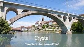  Presentation with old - Beautiful PPT theme featuring history habsburgs - bremgarten old town near zurich backdrop and a light blue colored foreground