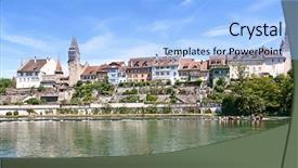  Presentation with old heritage christian - Presentation theme with history habsburgs - bremgarten old town near zurich background and a  colored foreground