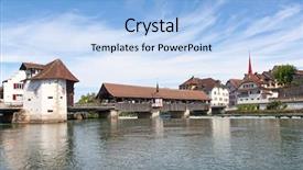  Presentation with old mines - Presentation with history habsburgs - bremgarten old town near zurich background and a light blue colored foreground