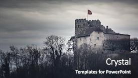  Presentation with switzerland - Theme with history habsburgs - habsburg castle located background and a dark gray colored foreground