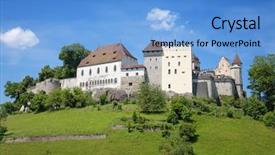  Presentation with candy castle - PPT theme enhanced with history habsburgs - lenzburg castle near zurich switzerland background and a  colored foreground