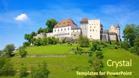 Presentation with history - PPT theme with history habsburgs - lenzburg castle near zurich switzerland background and a  colored foreground