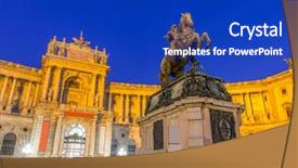  Presentation with joseph - Presentation theme featuring history habsburgs - statue of emperor joseph ii background and a royal blue colored foreground