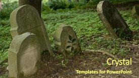  Presentation with old jewish cemetery - Slides having history holocaust - old jewish cemetery background and a tawny brown colored foreground