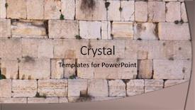  Presentation with sacred western wall - Audience pleasing presentation design consisting of history holocaust - wailing wall western wall jerusalem backdrop and a coral colored foreground