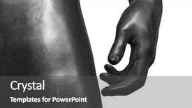  Presentation with human - Audience pleasing slide deck consisting of history humans - stone statue detail of human backdrop and a dark gray colored foreground