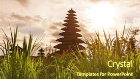  Presentation with bali temple - Colorful presentation enhanced with history indonesian - pura besakih temple bali indonesia backdrop and a  colored foreground