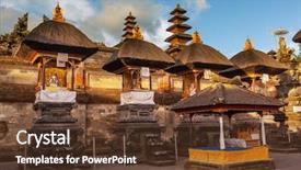  Presentation with history indonesia - Presentation theme having history indonesian - pura besakih temple bali indonesia background and a tawny brown colored foreground