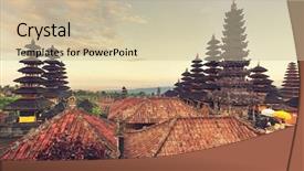  Presentation with history indonesia - Cool new presentation theme with history indonesian - pura besakih temple bali indonesia backdrop and a soft green colored foreground