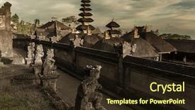  Presentation with pura - Colorful slide deck enhanced with history indonesian - pura besakih temple bali indonesia backdrop and a wine colored foreground