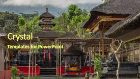  Presentation with history indonesia - Colorful presentation design enhanced with history indonesian - pura besakih temple bali indonesia backdrop and a  colored foreground