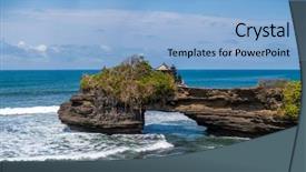  Presentation with history indonesia - PPT theme with history indonesian - temple in the sea pura background and a light blue colored foreground