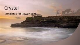  Presentation with history indonesia - Colorful PPT layouts enhanced with history indonesian - temple in the sea pura backdrop and a lemonade colored foreground