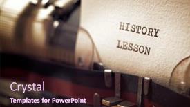  Presentation with history - Presentation theme having history-lesson-phrase-written background and a wine colored foreground