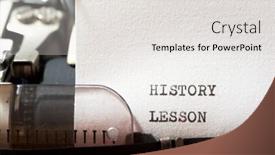  Presentation with history - Audience pleasing presentation consisting of history-lesson-phrase-written backdrop and a light gray colored foreground