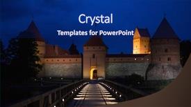  Presentation with mackinac bridge - Audience pleasing slide set consisting of history lituanian - bridge to trakai castle backdrop and a navy blue colored foreground