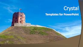  Presentation with tower - Beautiful presentation theme featuring young men and women drinking cocktail at party backdrop and a coral colored foreground