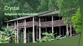  Presentation with sarawak - Beautiful slides featuring history malaysia - long house in sarawak backdrop and a ocean colored foreground