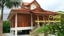  Presentation with malaysia - Colorful PPT theme enhanced with history malaysia - wooden house backdrop and a tawny brown colored foreground