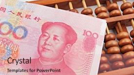  Presentation with china - Beautiful theme featuring history math - abacus and china dollar banknote backdrop and a coral colored foreground