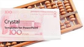  Presentation with china - Slide deck with history math - abacus and china money banknote background and a lemonade colored foreground