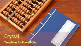  Presentation with math book - Amazing slide set having history math - chinese book and abacus backdrop and a red colored foreground