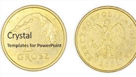  Presentation with math - PPT layouts enhanced with history math - coins isolated on a white background and a  colored foreground