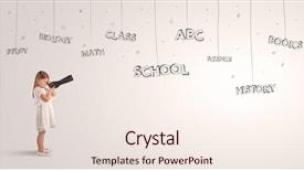  Presentation with math - Presentation theme consisting of history math - cute little girl looking background and a sky blue colored foreground