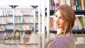  Presentation with math book - Slides having history math - portrait of a student taking background and a coral colored foreground