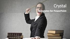  Presentation with wooden stick - Cool new slide set with history mathematics - severe teacher screams with wooden backdrop and a gray colored foreground