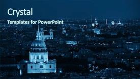  Presentation with night city - Slides featuring history napoleon - paris city skyline rooftop view background and a ocean colored foreground