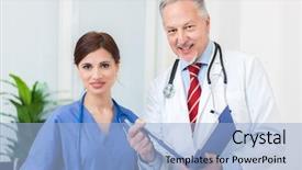  Presentation with military doctors - Amazing theme having history nursing - two doctors talking backdrop and a light blue colored foreground